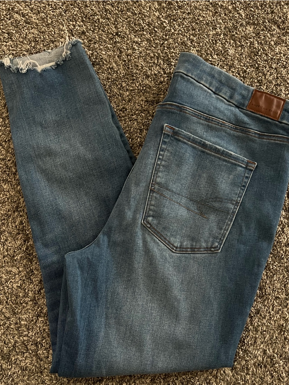 American Eagle Outfitters Size 16 Women's Blue Distressed Jeggings
